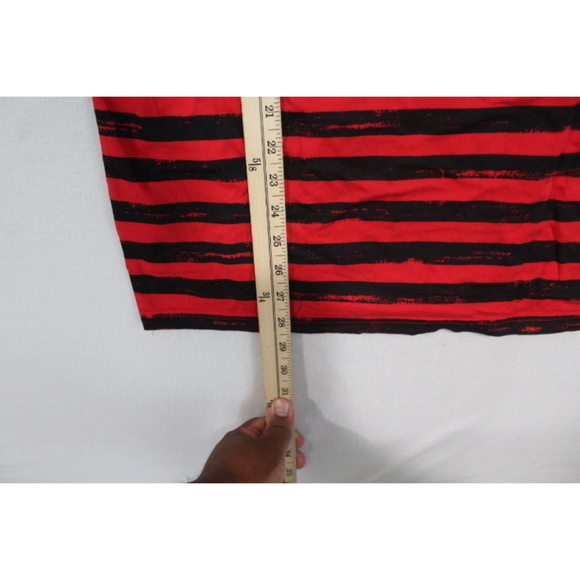Converse All Stars Men Tee Shirt Red Black Striped Size Large - Picture 5 of 8